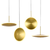 Modern Gold Ufo Model Round Brass Pendant Light -Homdiy