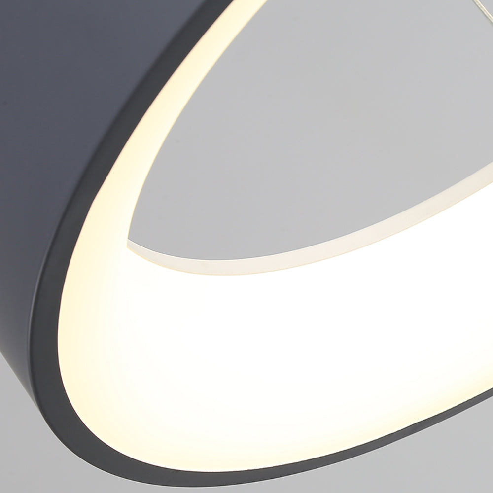 Stainless Steel Golden Color LED Ring Pendant Light -Homdiy