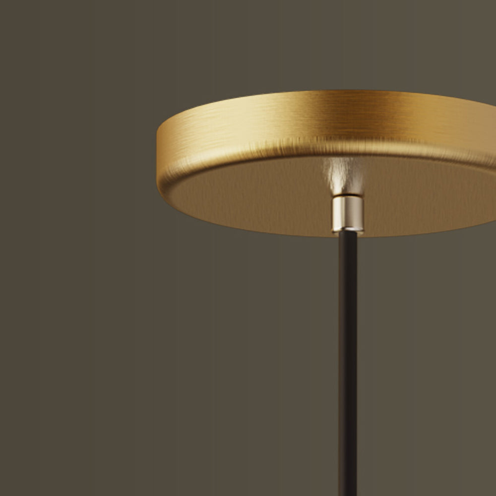 Single Head Round Brass Pendant Light -Homdiy