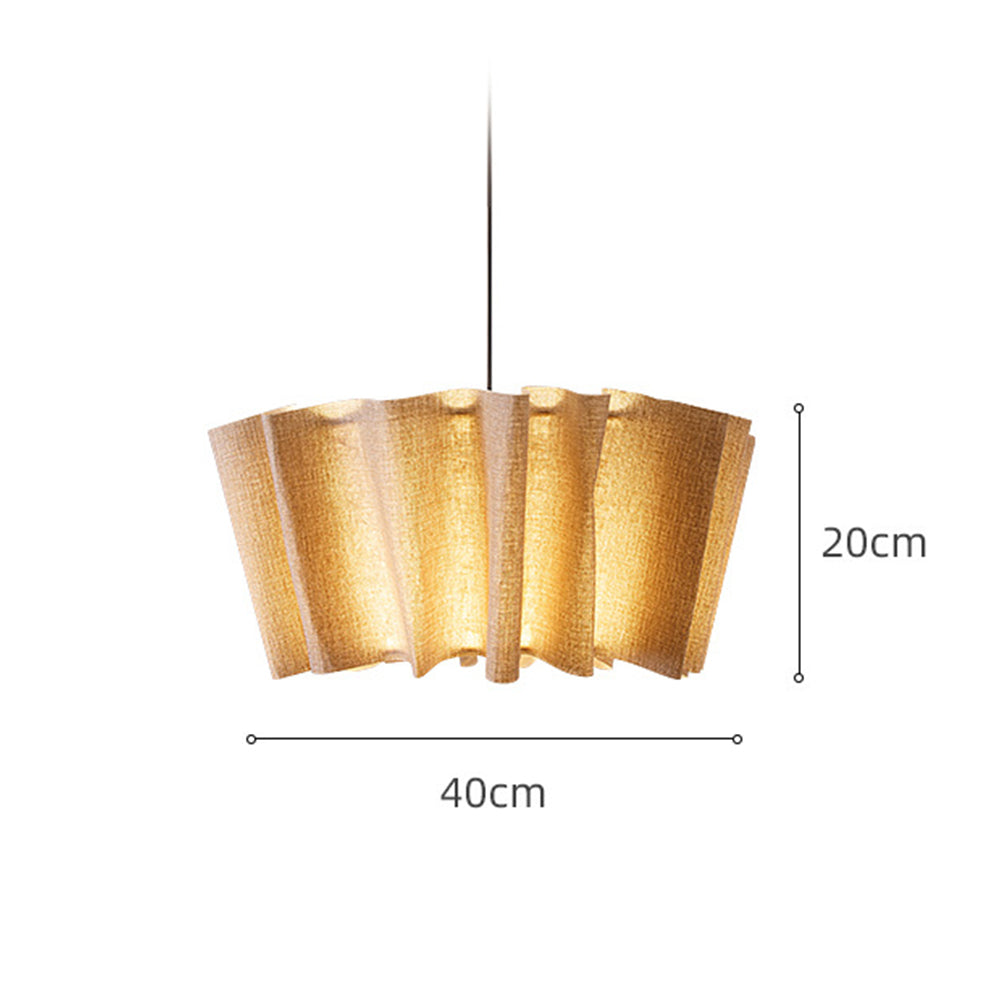 Nordic Linen Pleated Pendant Light Lampshade -Homdiy