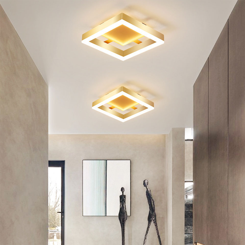 LED Metal Flush Mount Ceiling Light Fixtures For Hallway -Homdiy