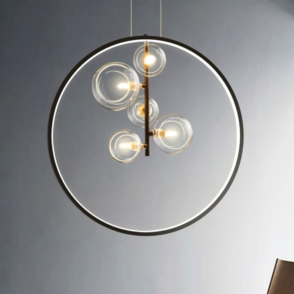 Nordic Bubble Glass Pendant Lamps with Ring -Homdiy