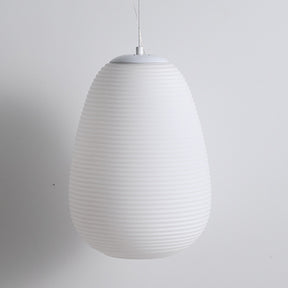 Modern White Glass Pendant Light For Living Room -Homdiy