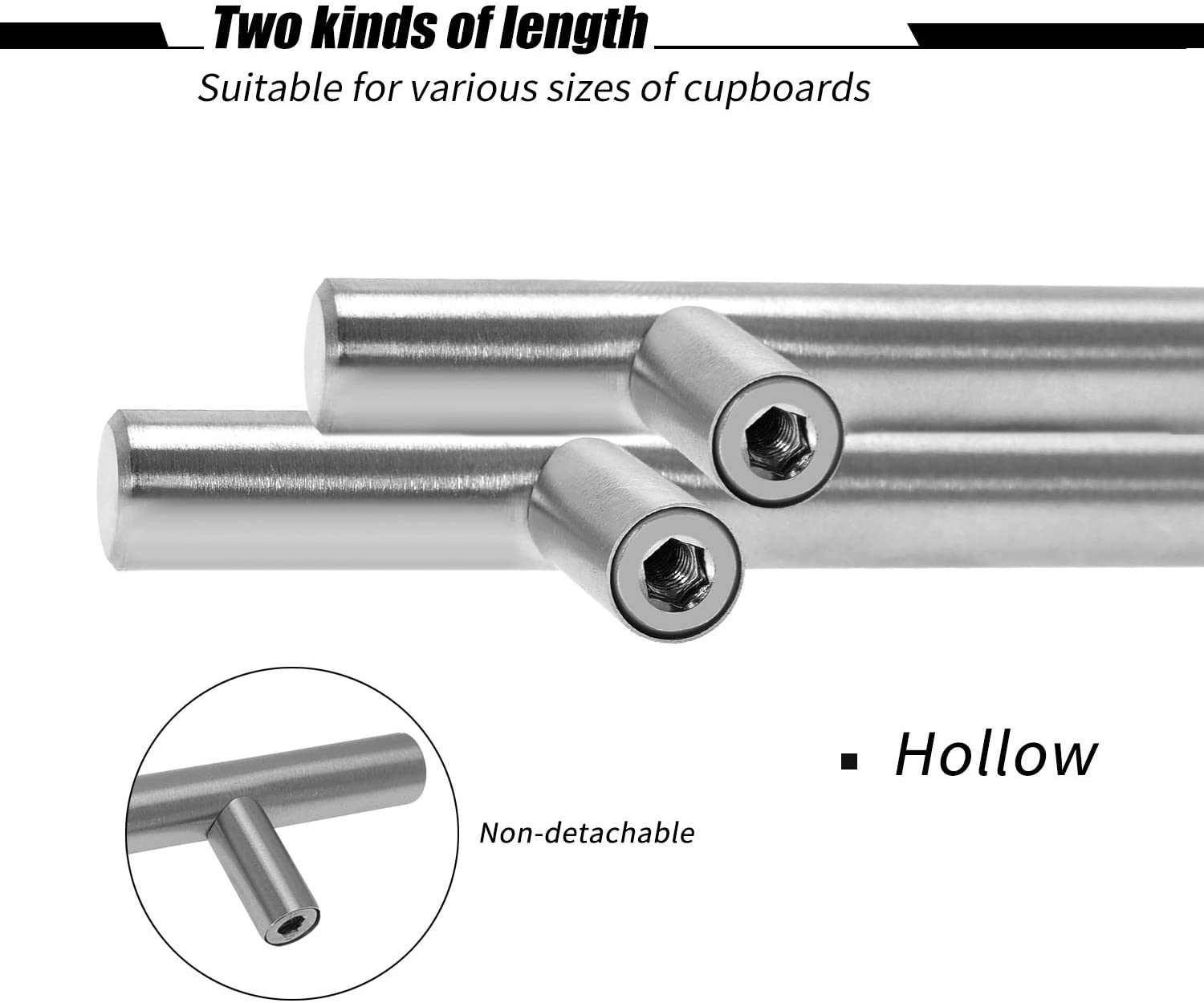Round Brushed Nickel Cabinet Handles Stainless Steel Cabinet Pulls -Homdiy