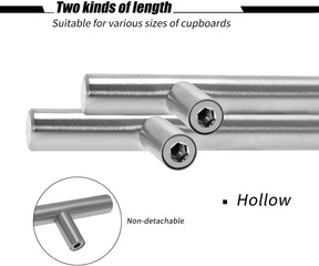 Round Brushed Nickel Cabinet Handles Stainless Steel Cabinet Pulls -Homdiy