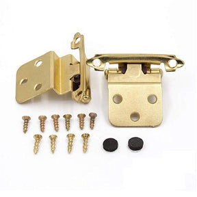 Cabinet hinges brushed brass face mount, 25 Pairs (50 Pieces), 38BB -Homdiy