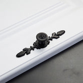Modern Drawer Pulls Handles Cabinet Door Handle With Plate Flower -Homdiy