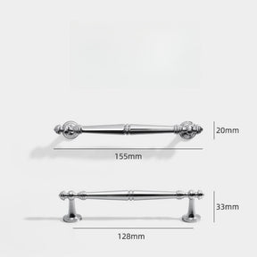 Chrome-Plated Bright Silver Pure Copper Drawer Handles -Homdiy