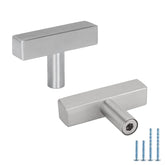 12 Pack Cabinet Handles Brushed Nickel Stainless Steel For Bathroom(LSJ22BSS) -Homdiy