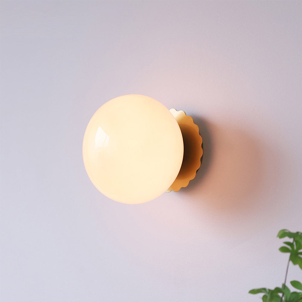 Modern Minimalist Glass 1-Light Wall Lamp -Homdiy