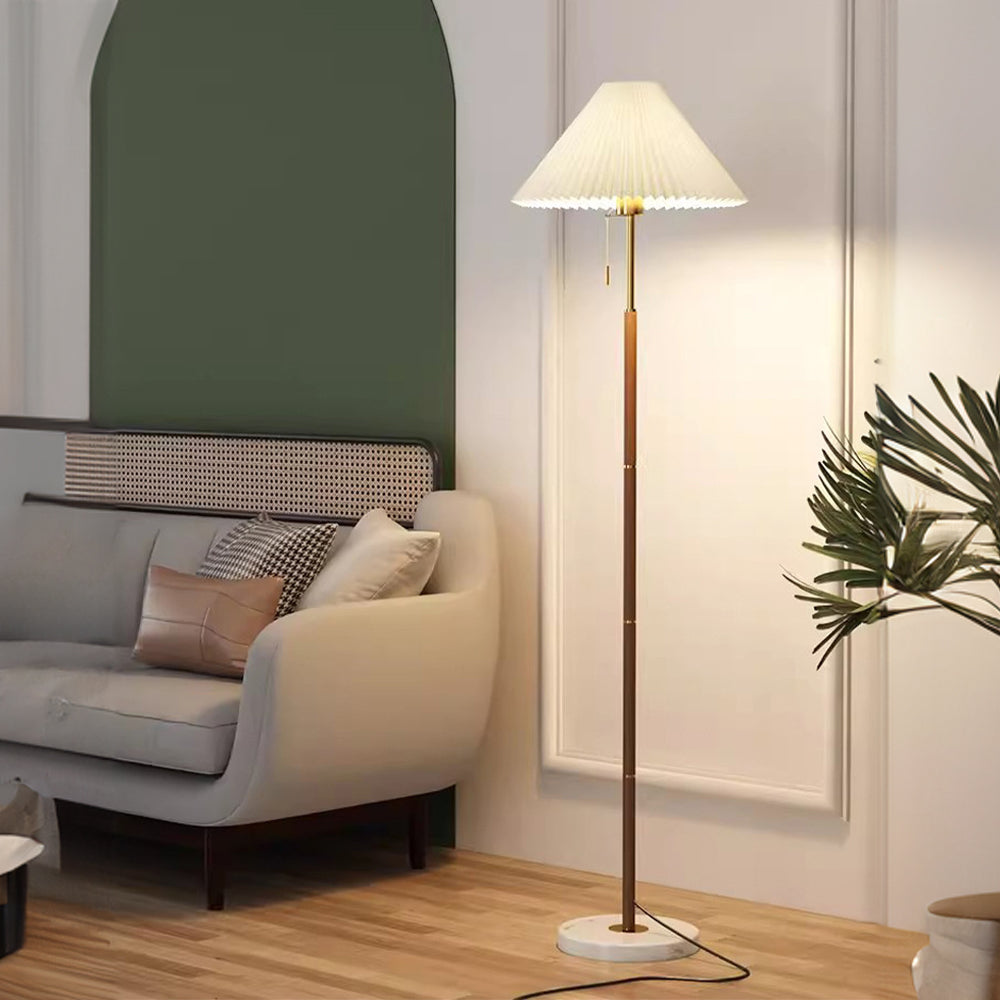 Modern Pleated White Floor Lamp -Homdiy