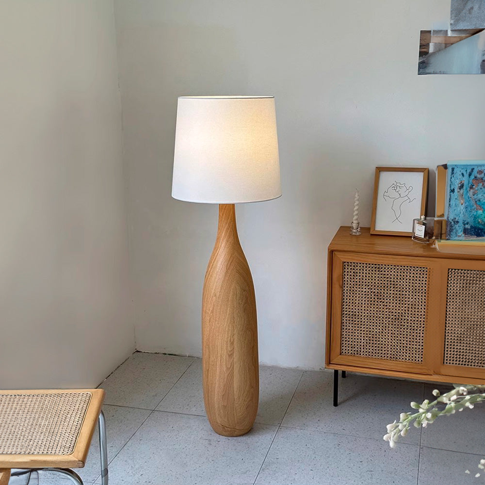 Japanese Style Solid Wood Floor Lamp