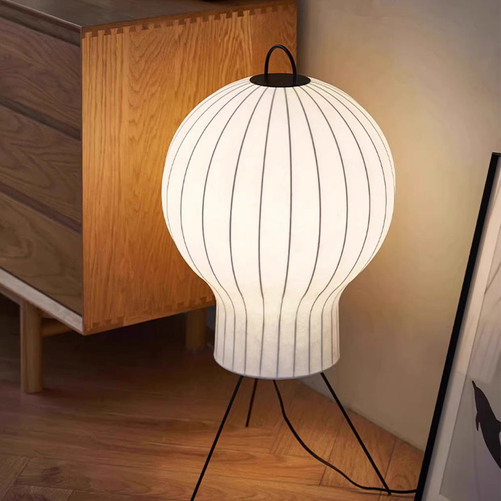 Wabi-sabi Fabric Balloon Floor Lamp -Homdiy