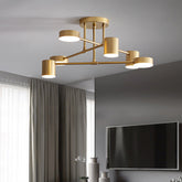 6 Lights Sputnik Led Ceiling Light for Living Room -Homdiy