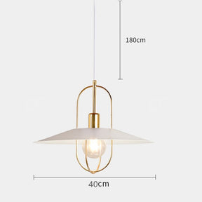 Industrial Style Metal Flat Shade 1-Light Pendant Lamp -Homdiy