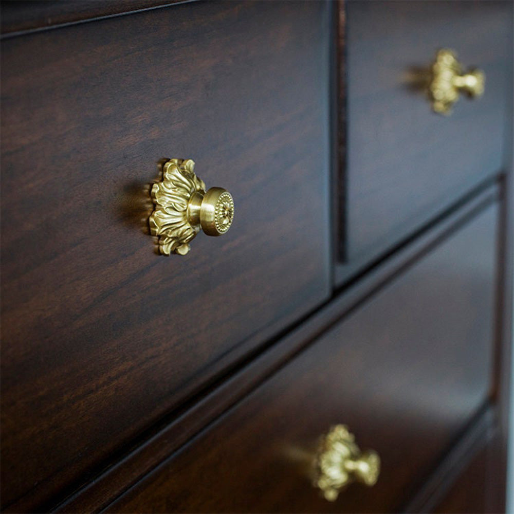 Classic Gold Solid Brass Cabinet Knobs Drawer Handles -Homdiy
