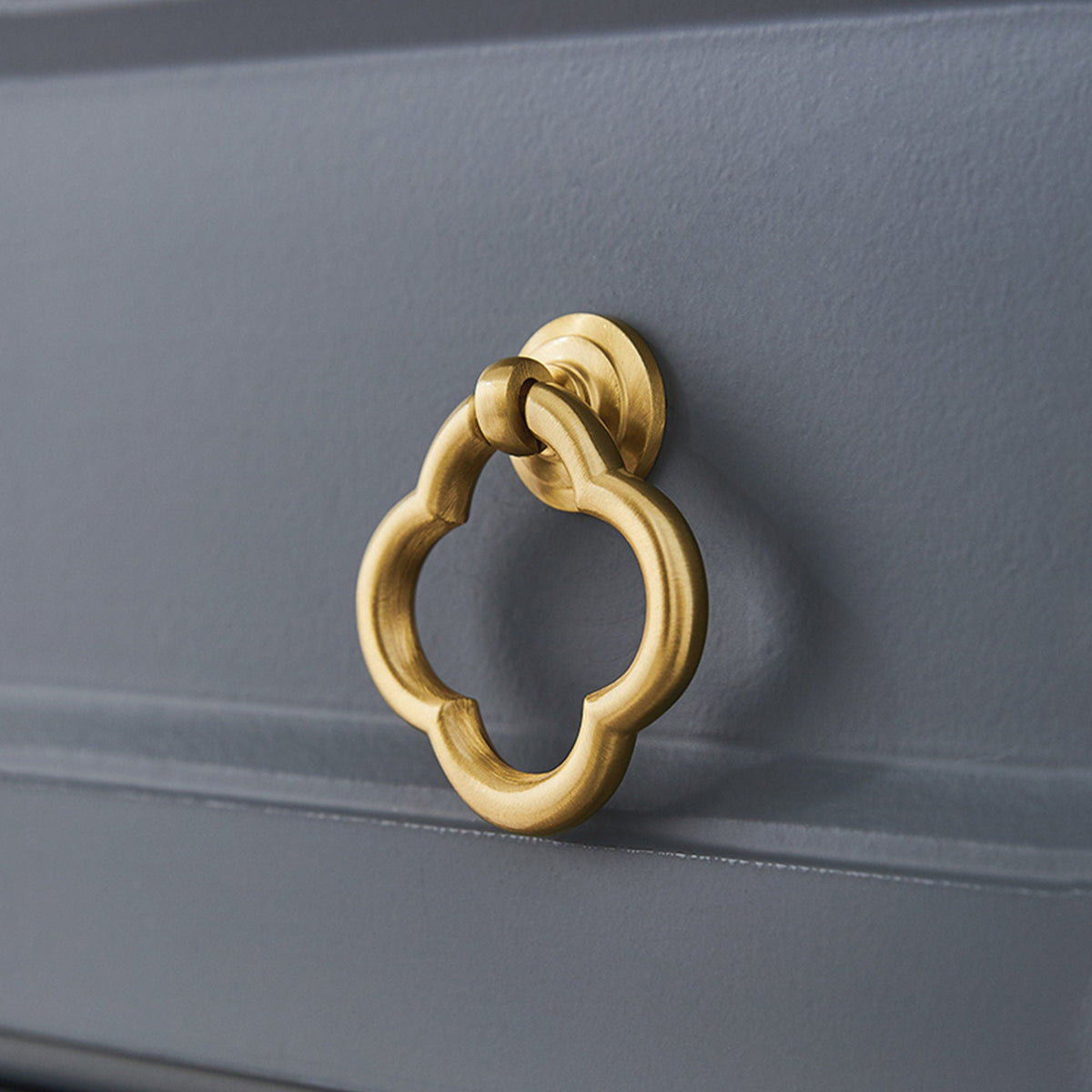 Flower Design Brass Gold Knobs Furniture Pulls Cabinet Handle -Homdiy