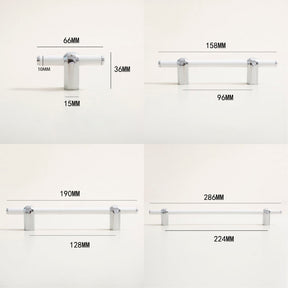 White and Chrome Furniture Hardware Handle Pull for Cabinets -Homdiy