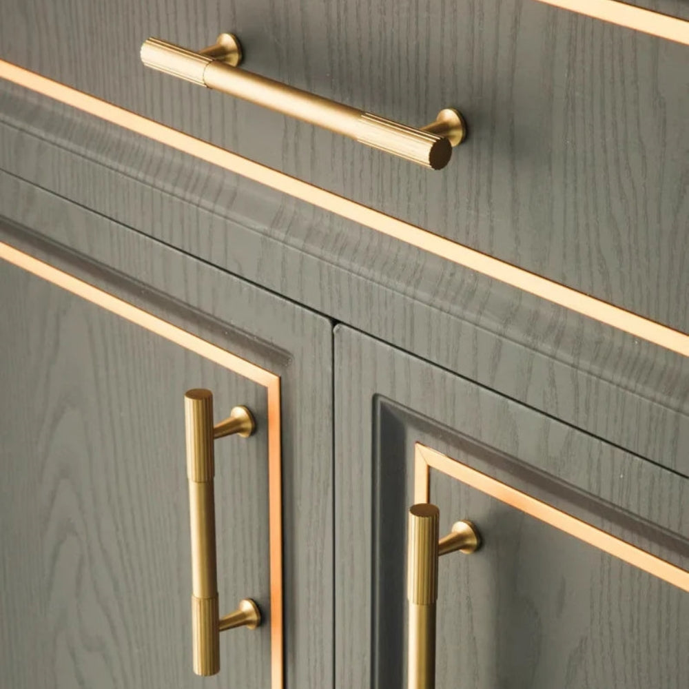 Luxury Stripe Dresser Pull Cupboard Pull High-end Kitchen Cabinet Door Handle -Homdiy