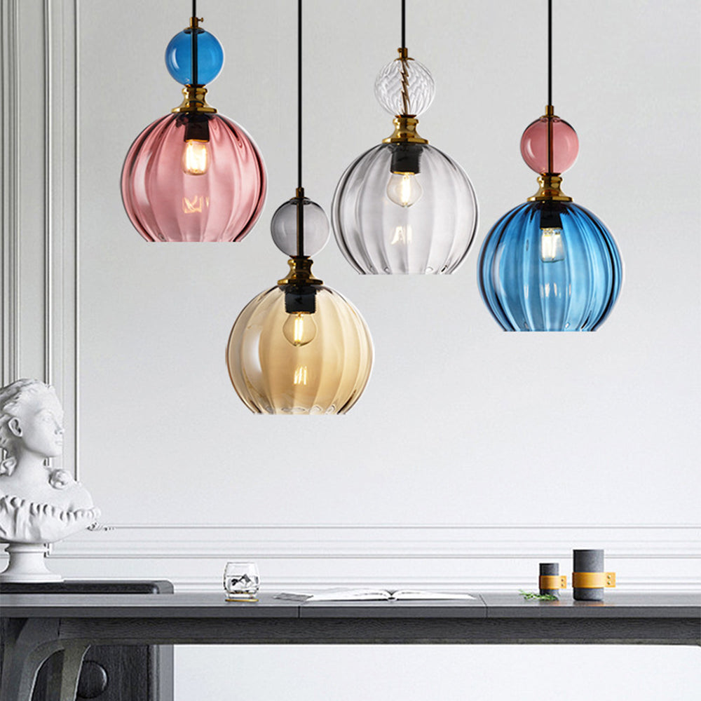 Colorful Ball Glass Pendant Hanging Light -Homdiy